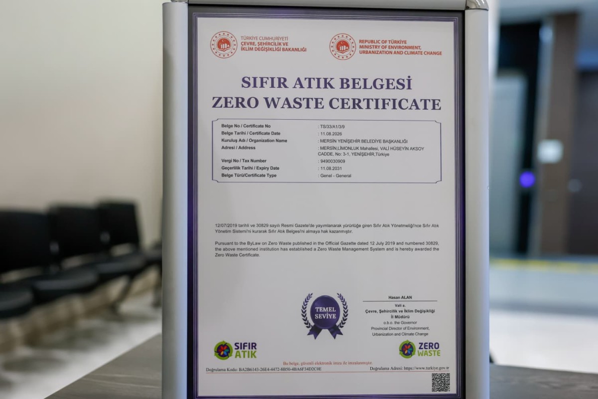Yenişehir’in sıfır atık çalışmaları belgelendi